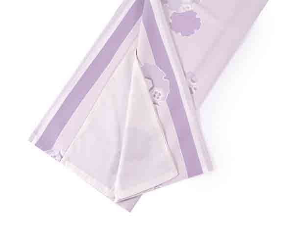 Washable pre-tailored Lined KIMONO【ONE-SIZE】（Purple stripe and snowflake pattern.）