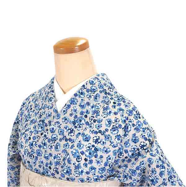 Washable pre-tailored Lined KIMONO【ONE-SIZE】（Small flower pattern.）