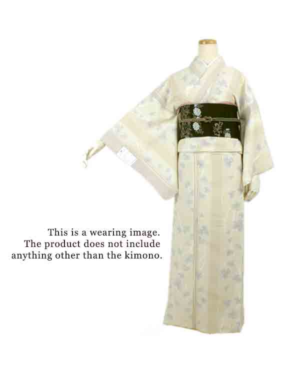 Washable pre-tailored Lined KIMONO【ONE-SIZE】（Random thick stripes and ivy pattern.）