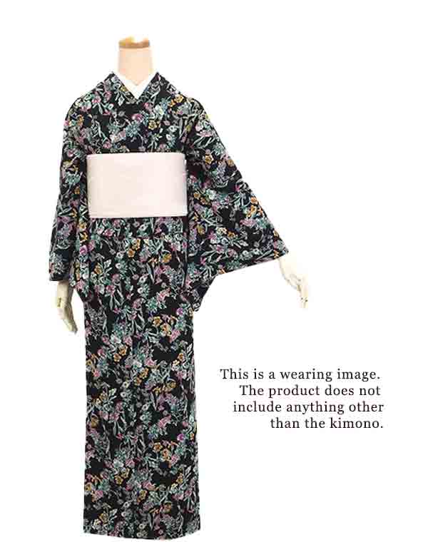 Washable pre-tailored Lined KIMONO【ONE-SIZE】（Floral and leaf patterns.）