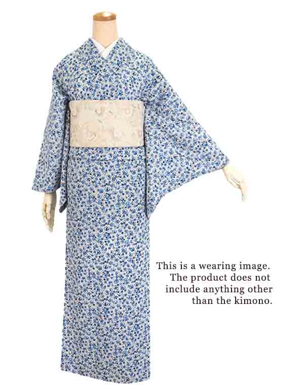 Washable pre-tailored Lined KIMONO【ONE-SIZE】（Small flower pattern.）