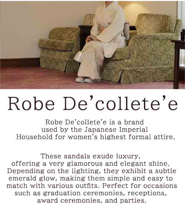 Robe De'collete'e formal sandals for traditional attire for TEA ceremony【GOLD】【S/M/L/2L/3L】