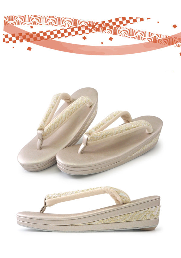 Robe De'collete'e formal sandals for traditional attire for TEA ceremony【GOLD】【S/M/L/2L/3L】