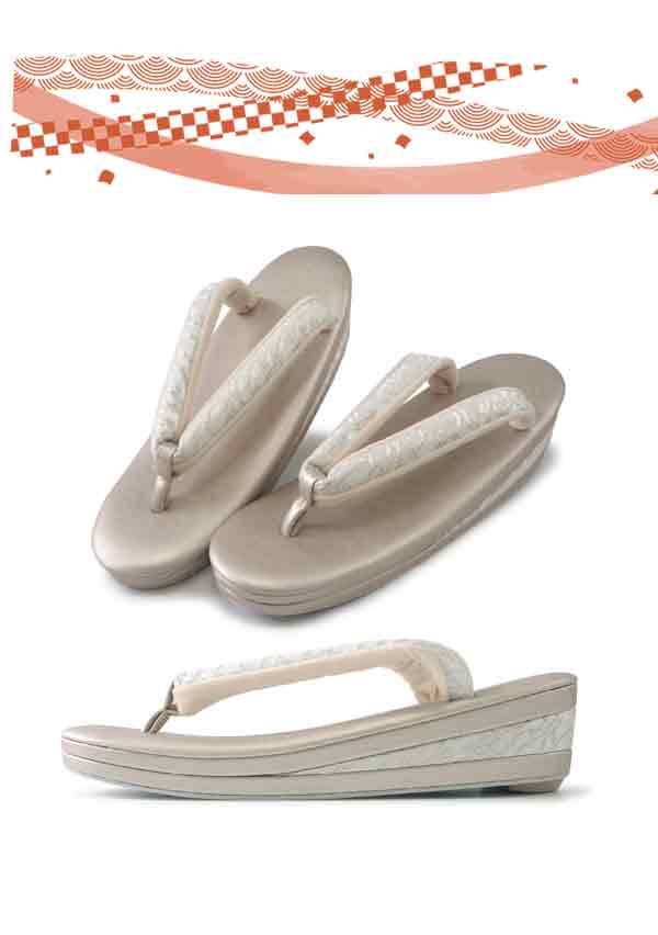 Robe De'collete'e formal sandals for traditional attire for TEA ceremony 【SILVER】【S/M/L/2L/3L】