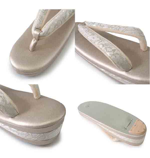 Robe De'collete'e formal sandals for traditional attire for TEA ceremony 【SILVER】【S/M/L/2L/3L】