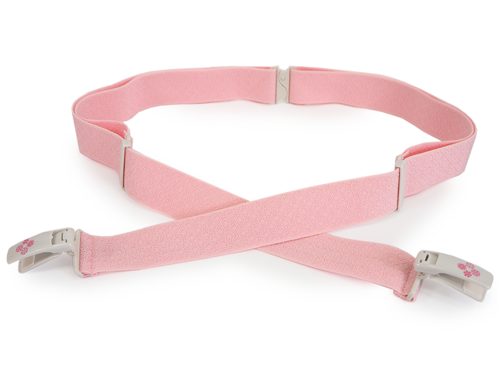 Women's Korin Belt [Strong type] Kimono Kitsuke Himo/ Elastic Belt With Clips - Pink