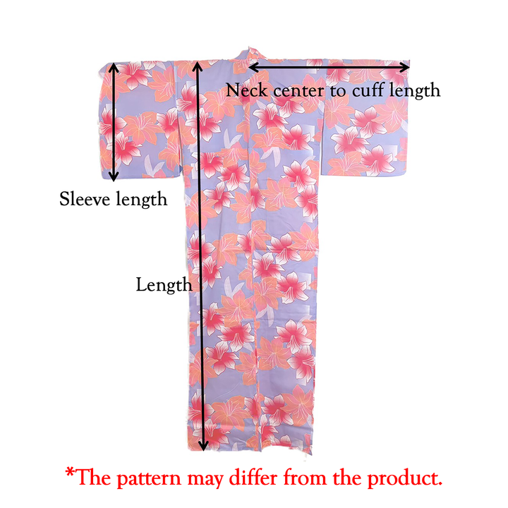 Women's Cotton Yukata, Casual Summer Kimono - Plum flowers