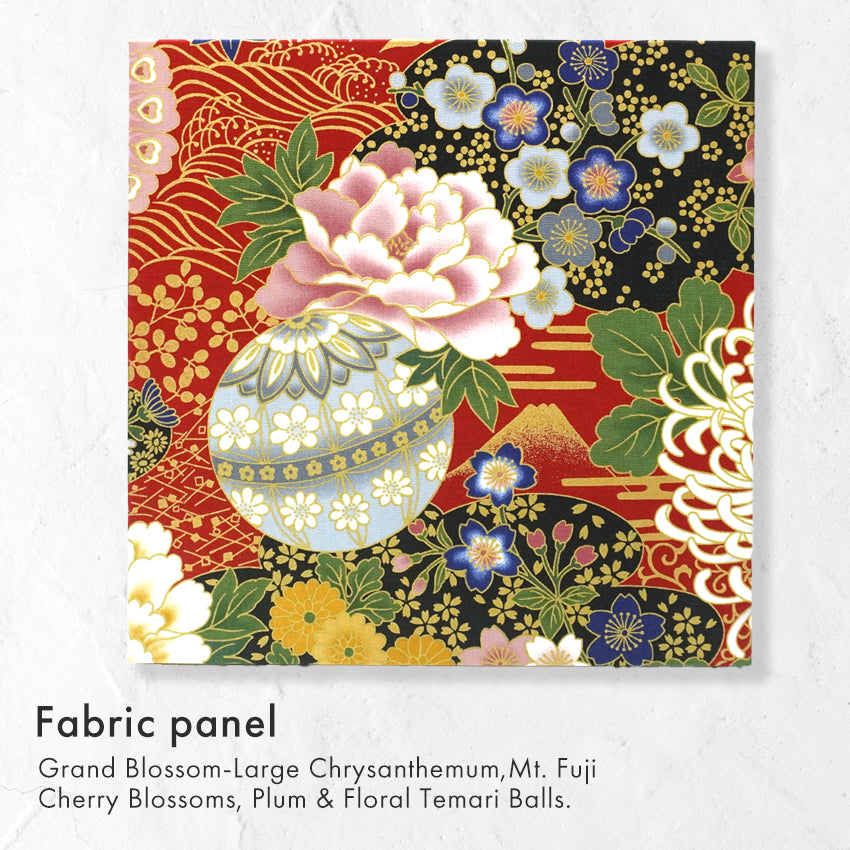 Japanese Kimono Fabric Panel – Grand Blossom-Large Chrysanthemum, Mt ...