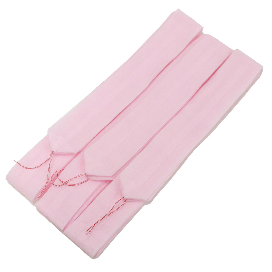 Kimono Koshihimo Cord,Waist Belt - Polyester Muslin Pink 1piece/3 pcs set