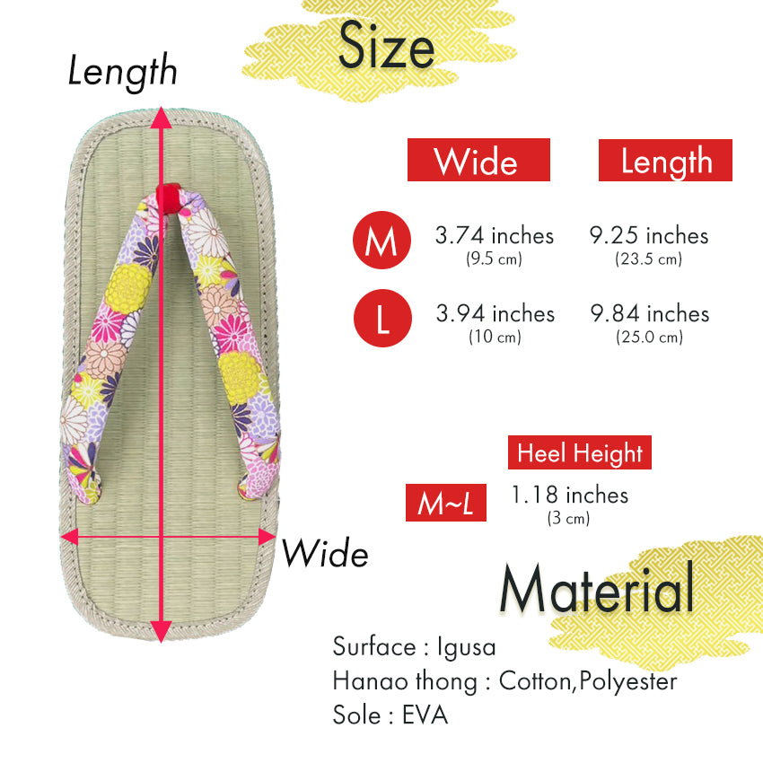 Woman's Tatami setta sandals : Pink, Colorful Flowers