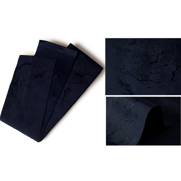 Men's Yukata 4-Piece Set – Yukata, Obi Belt, Geta Sandals & Waist Tie | Choose from 6 Traditional Japanese Patterns, Circle, Geometric, Hemp Leaf (Asanoha),  Seven Treasures (Shippo)