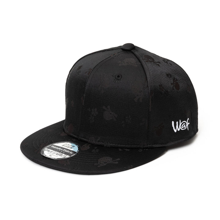 Japanese Pattern Baseball Cap – Nishijin & Kiryu Weaving | Black Skull | M/L