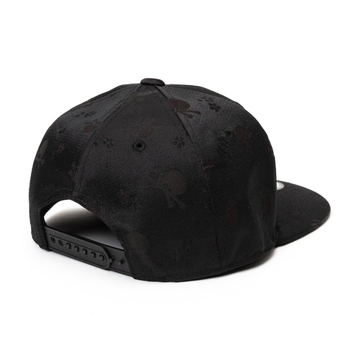 Japanese Pattern Baseball Cap – Nishijin & Kiryu Weaving | Black Skull | M/L