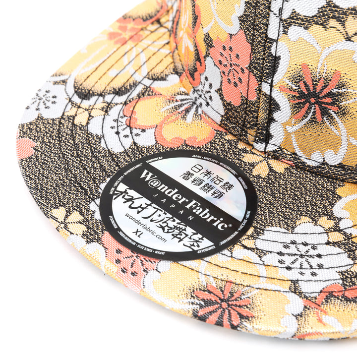 Kimono Fabric Cap - Gold Background Cherry Blossom