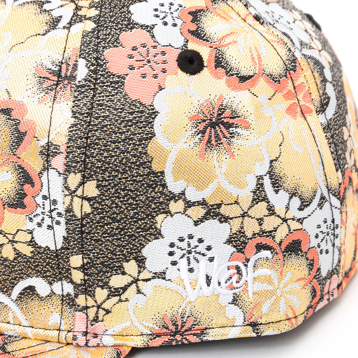 Kimono Fabric Cap - Gold Background Cherry Blossom