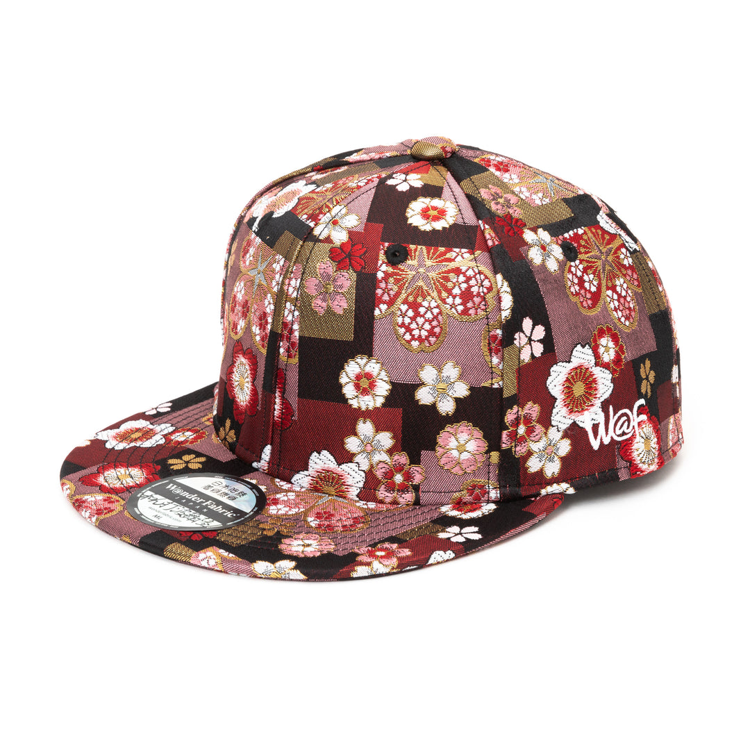 Kimono Fabric Cap - Pink Cherry Blossoms