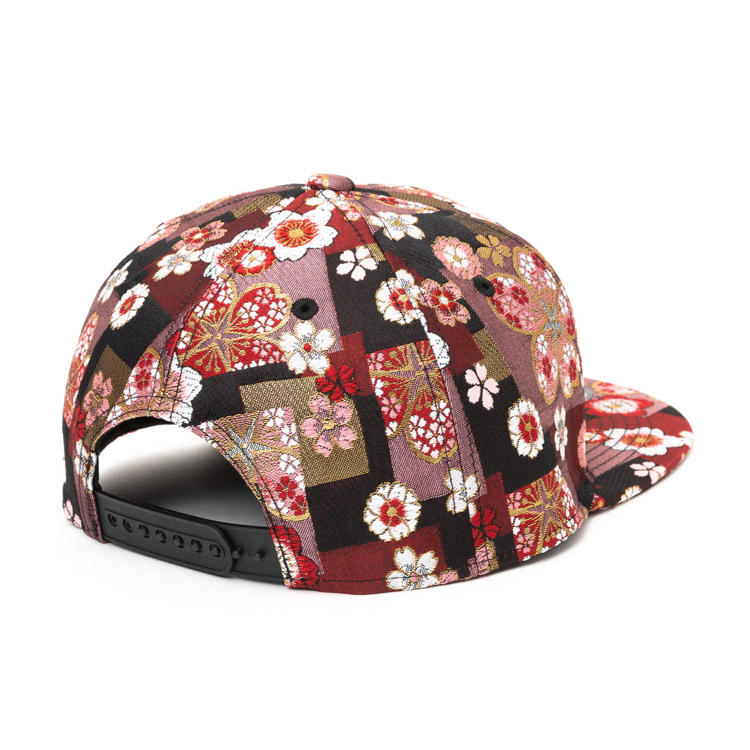 Kimono Fabric Cap - Pink Cherry Blossoms
