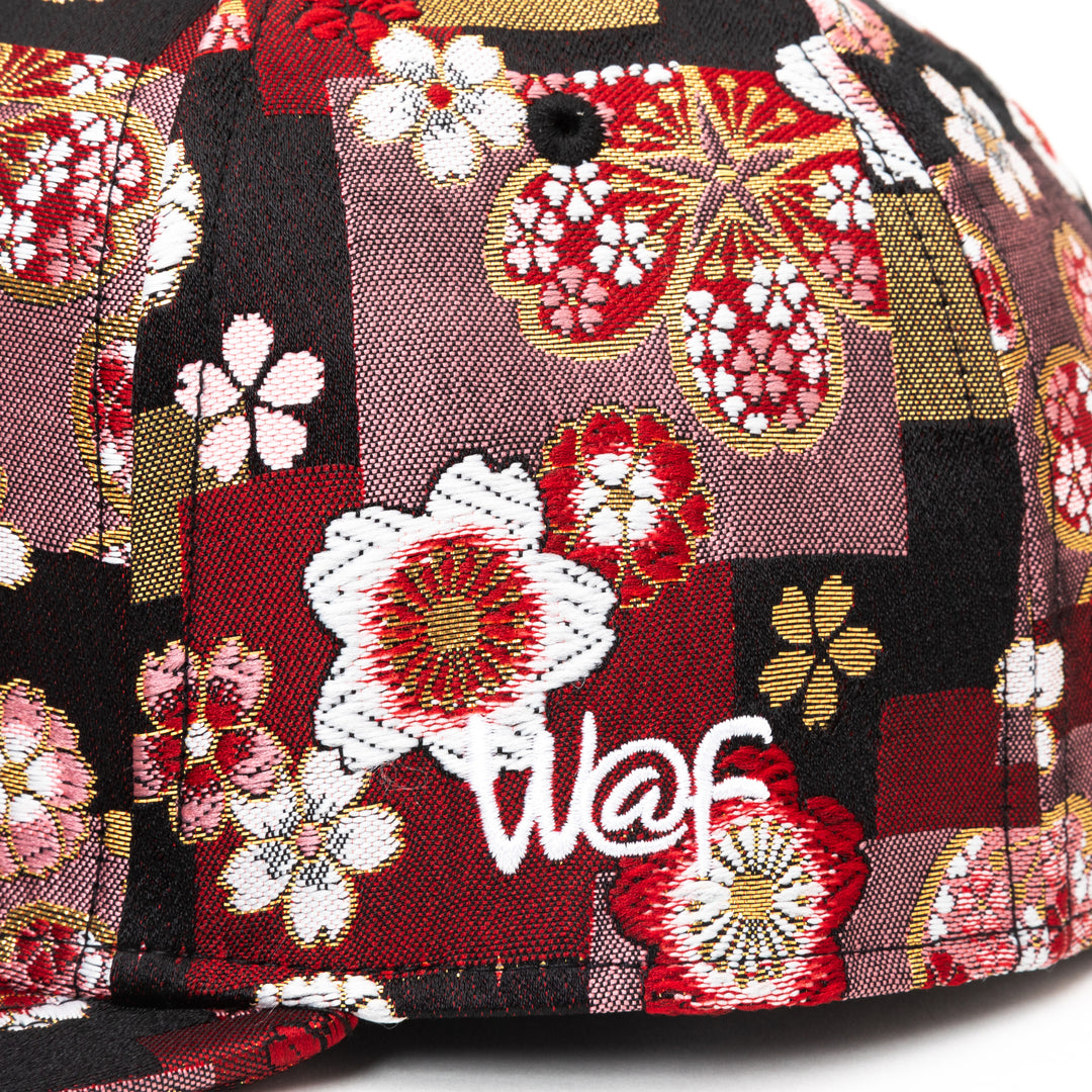 Kimono Fabric Cap - Pink Cherry Blossoms