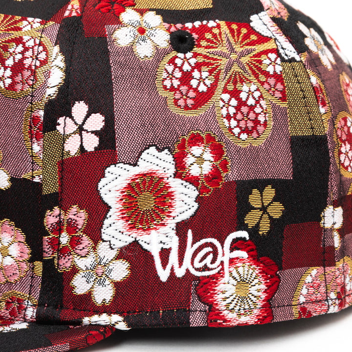 Kimono Fabric Cap - Pink Cherry Blossoms