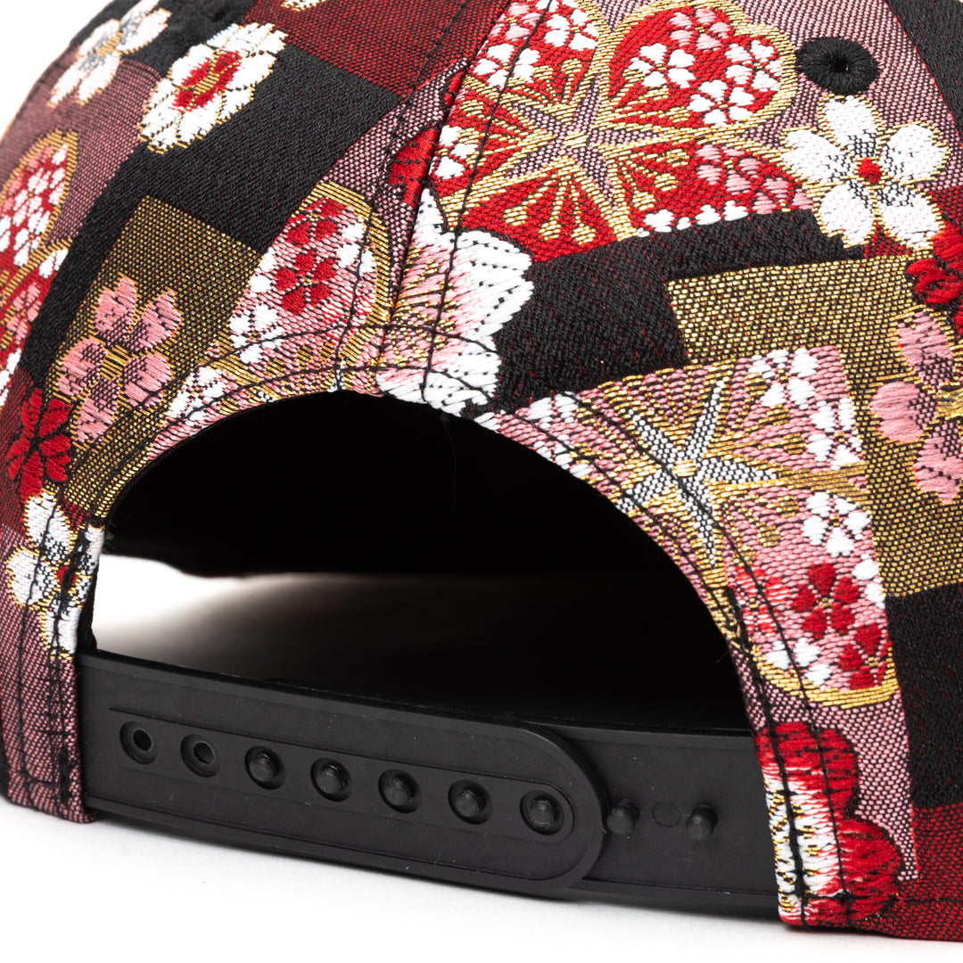 Kimono Fabric Cap - Pink Cherry Blossoms