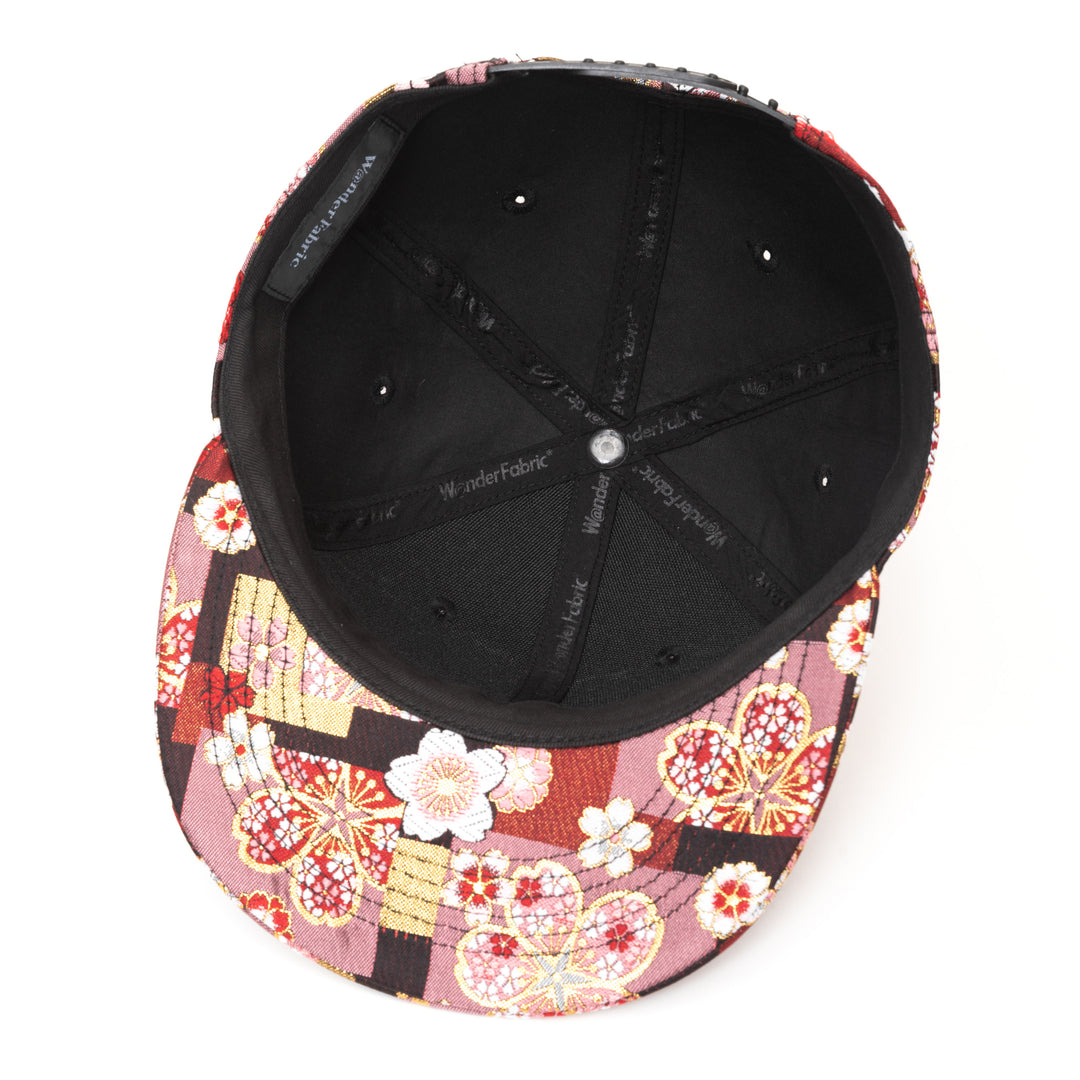 Kimono Fabric Cap - Pink Cherry Blossoms