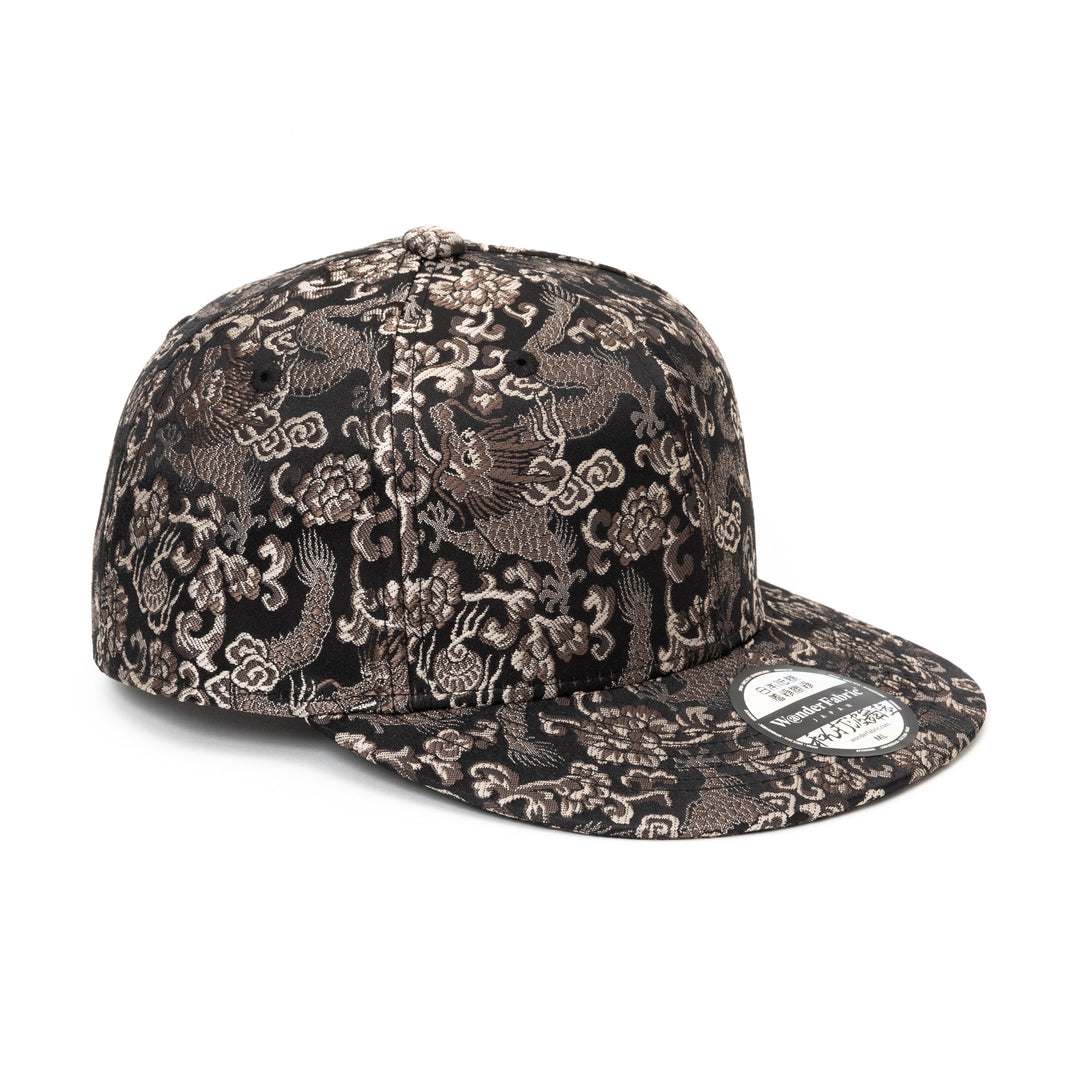 Kimono Fabric Cap - Black Dragon