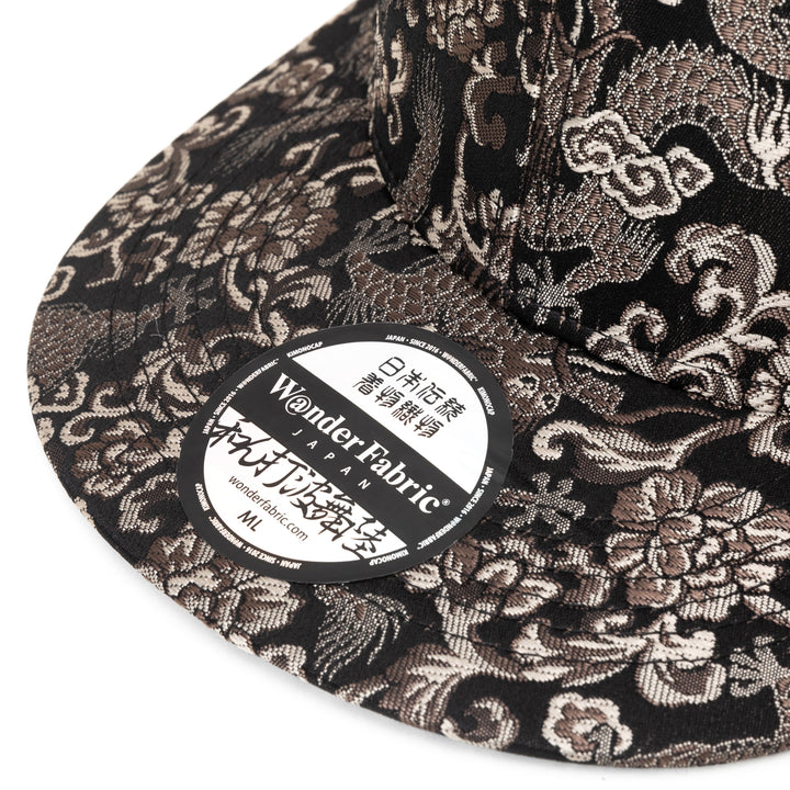 Kimono Fabric Cap - Black Dragon