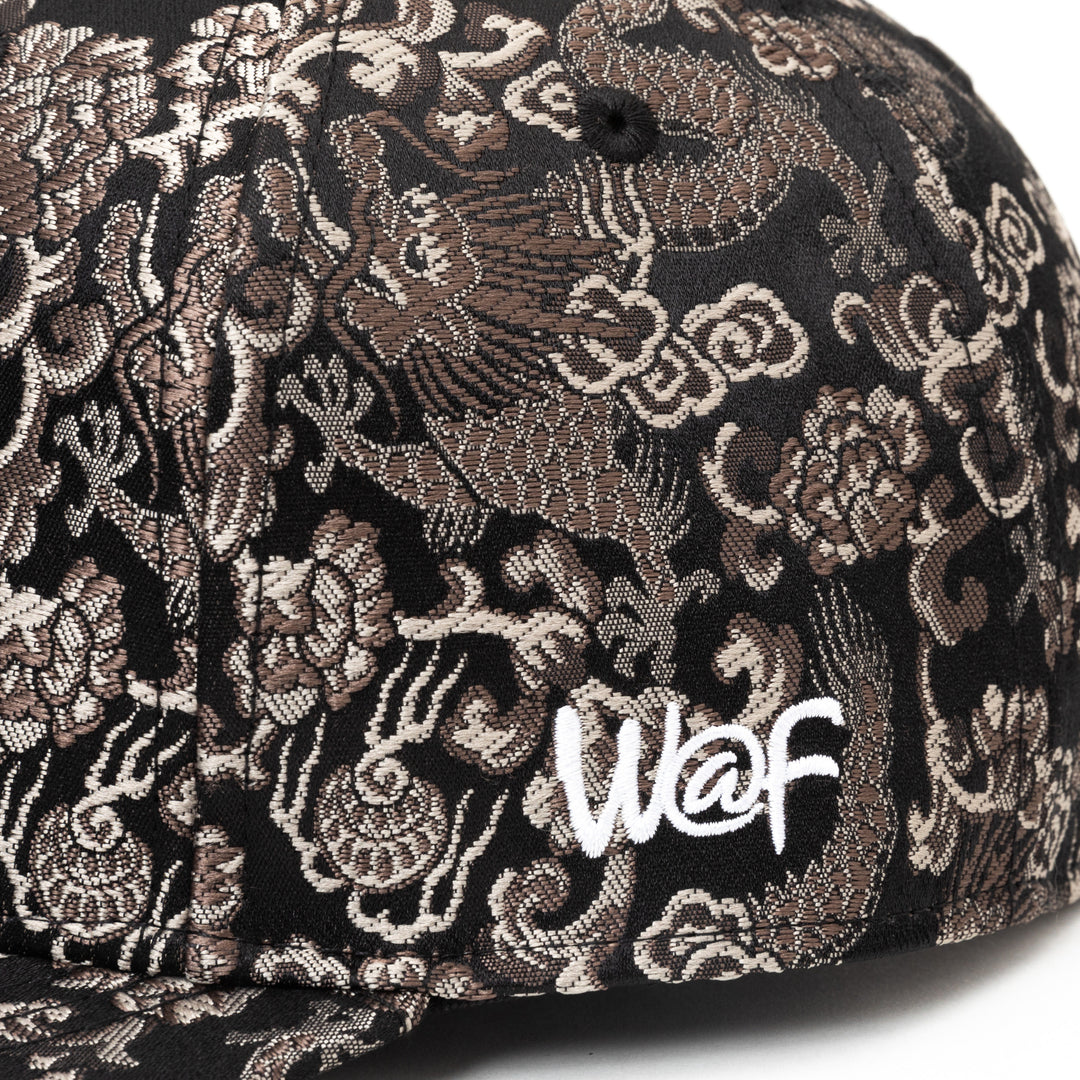 Kimono Fabric Cap - Black Dragon