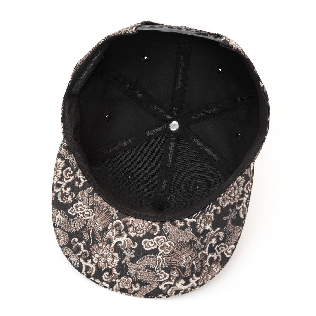 Kimono Fabric Cap - Black Dragon