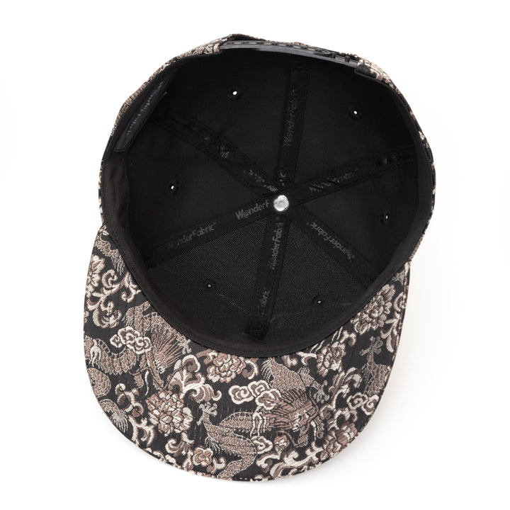 Kimono Fabric Cap - Black Dragon