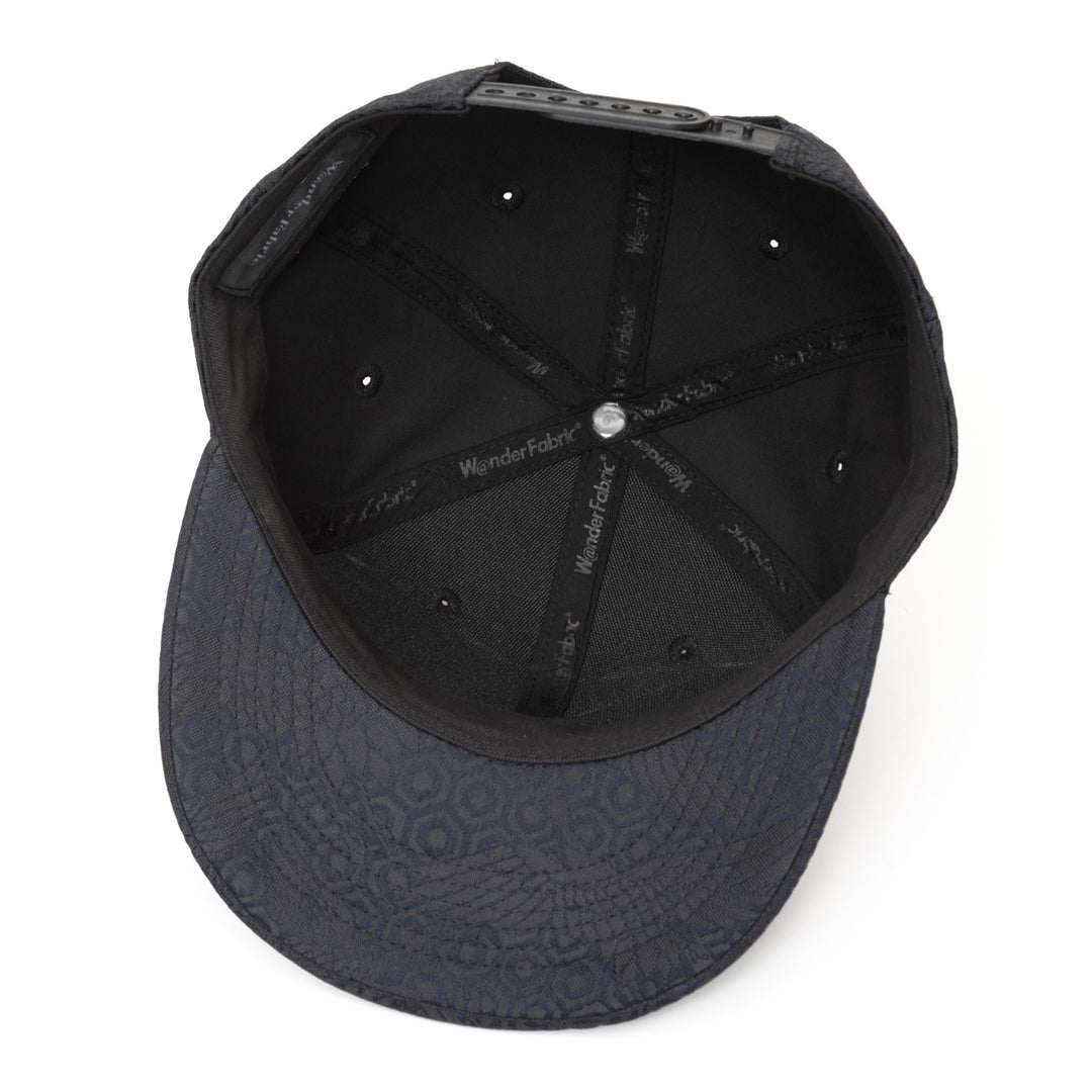 Kimono Fabric Cap - Black Background Crane