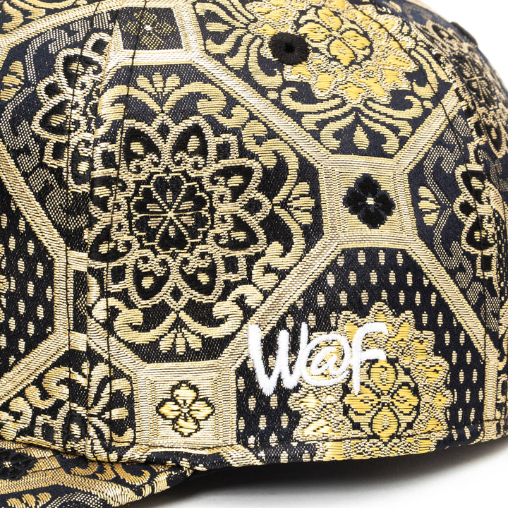 Kimono Fabric Cap - Gold Background Kikkō Pattern