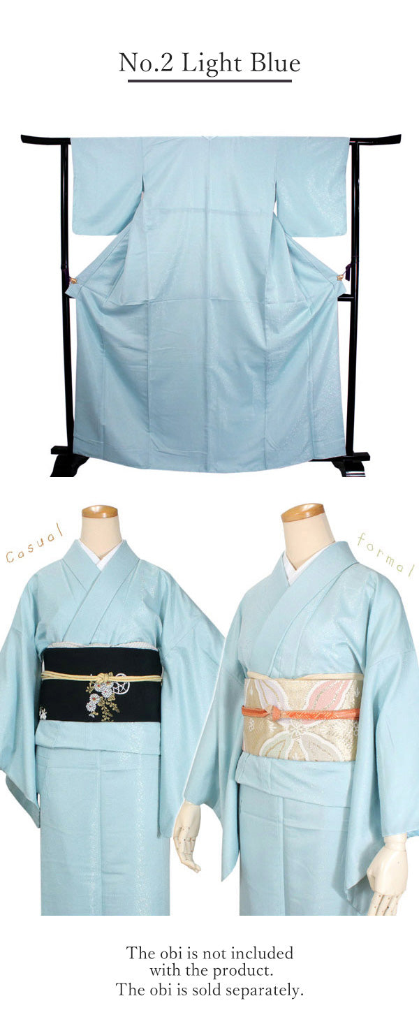 Washable IROMUJI Kimono  tailored Kimono for TEA ceremony (FloralArabesqueMon)【M/L】