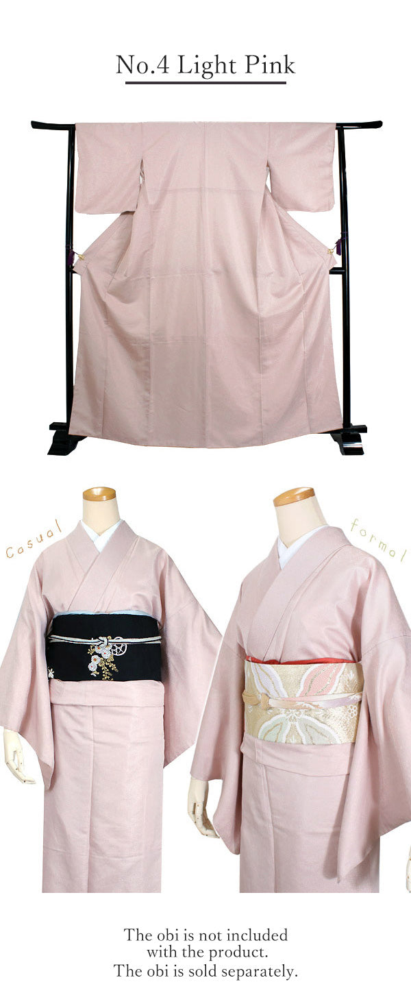 Washable IROMUJI Kimono  tailored Kimono for TEA ceremony (FloralArabesqueMon)【M/L】