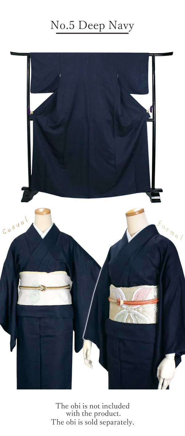 Washable IROMUJI Kimono  tailored Kimono for TEA ceremony (FloralArabesqueMon)【M/L】