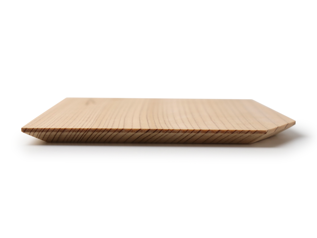 Woodcraft cedar small plate set of 5 Ginkgo