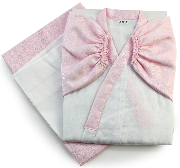 Girl's Japanese Kimono underwear Petticoat 2-piece set Pink antibacterial deodorant