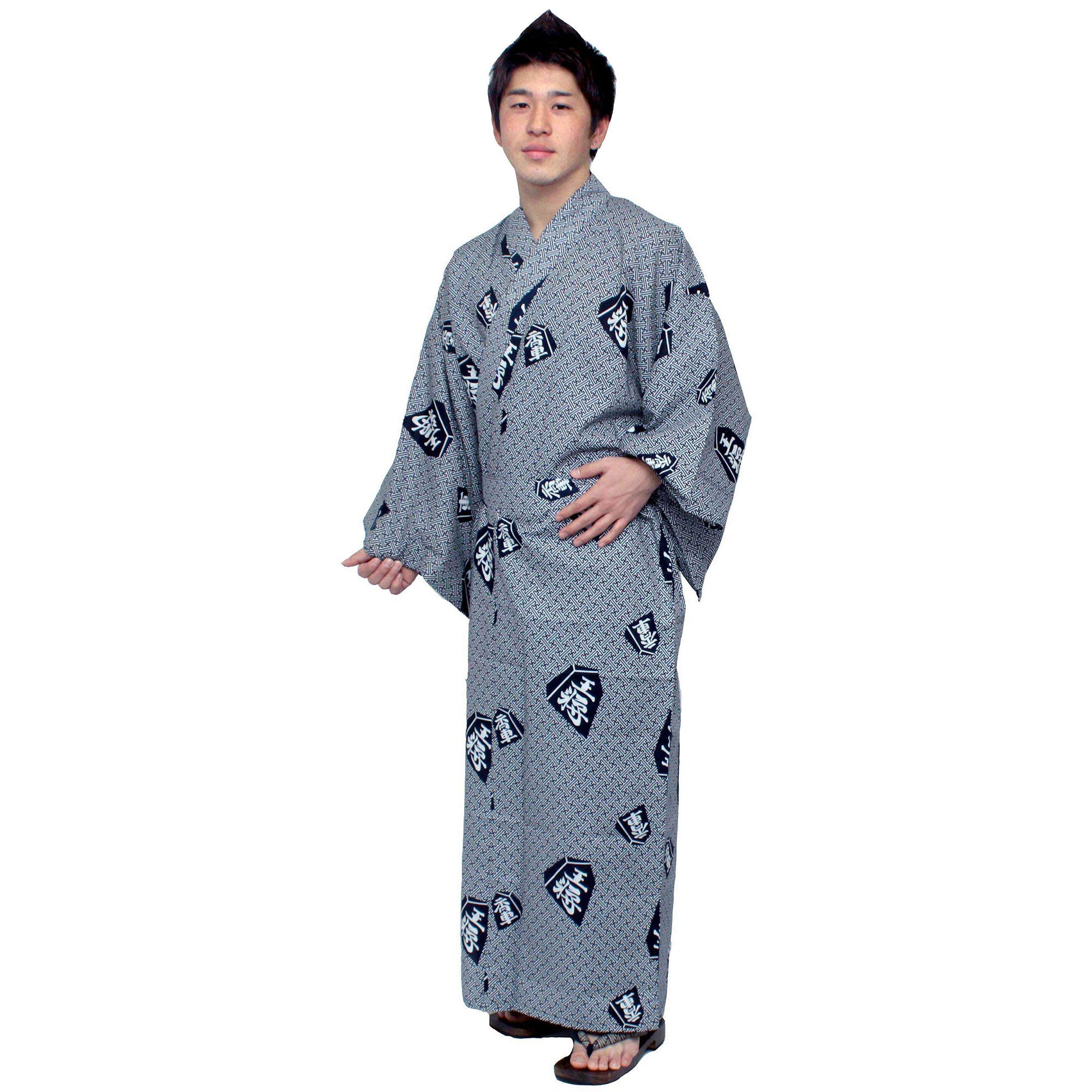 Men's Yukata Robe Japanese Summer Kimono - Chess King – Kyoto Maruhisa USA
