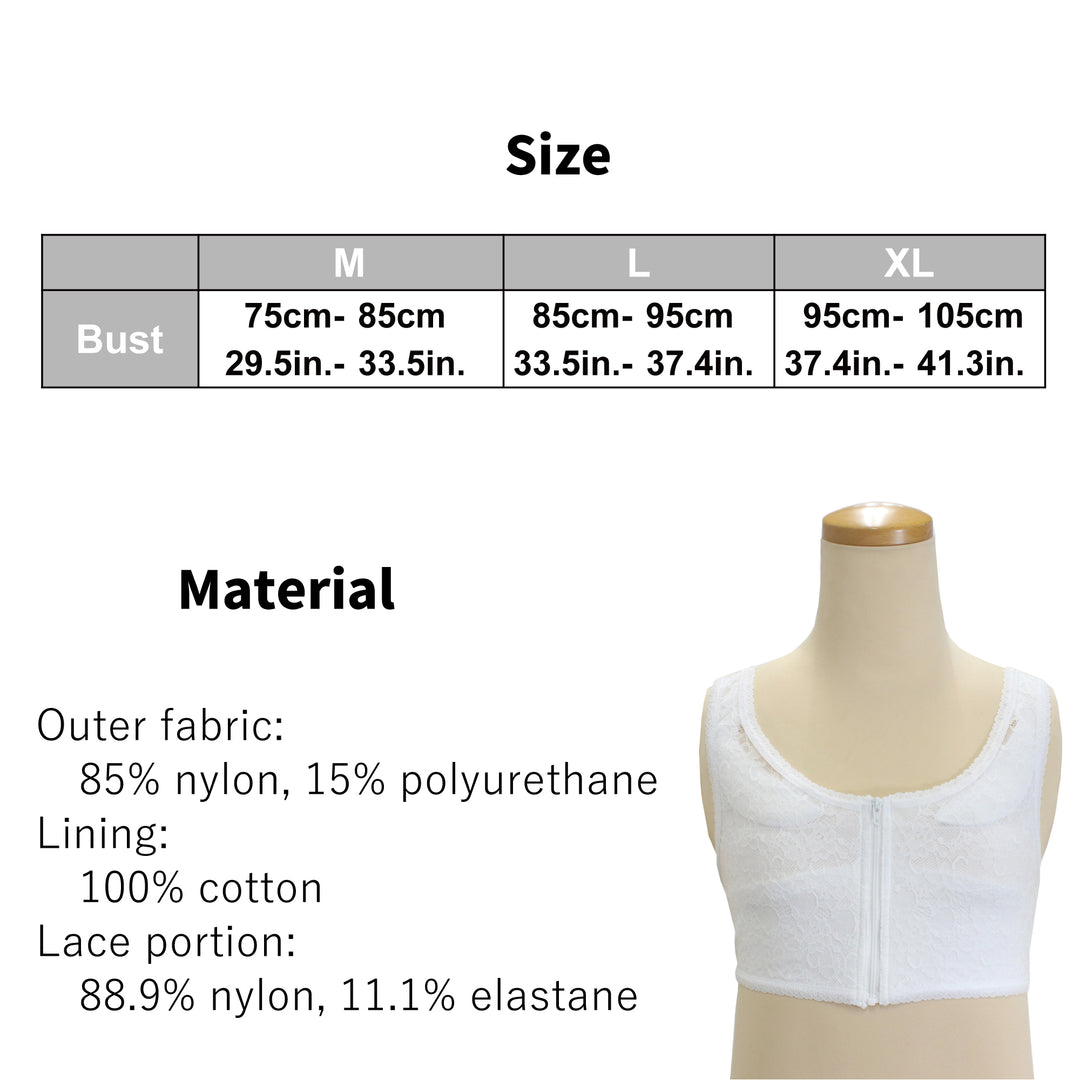 Women's stretch kimono bra underwear front fastener with pocket and correction pad