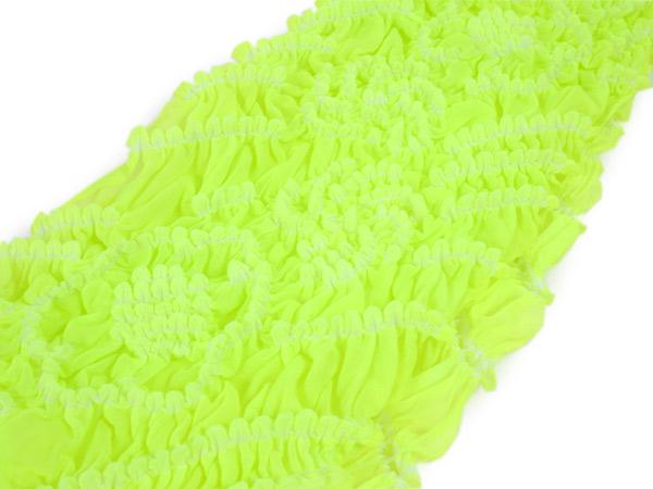 Girl's Nylon Kimono Obiage,Covering Sash; Neon Green Yellow