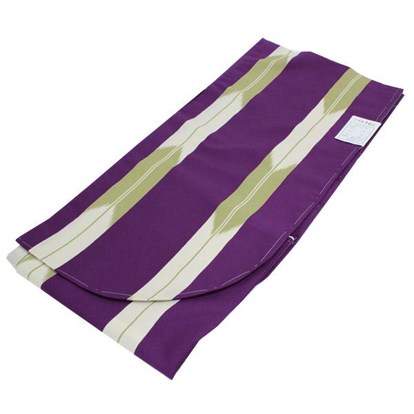 Women's Washable Nishakusode Kimono - Purple Arrow Feathers Stripe