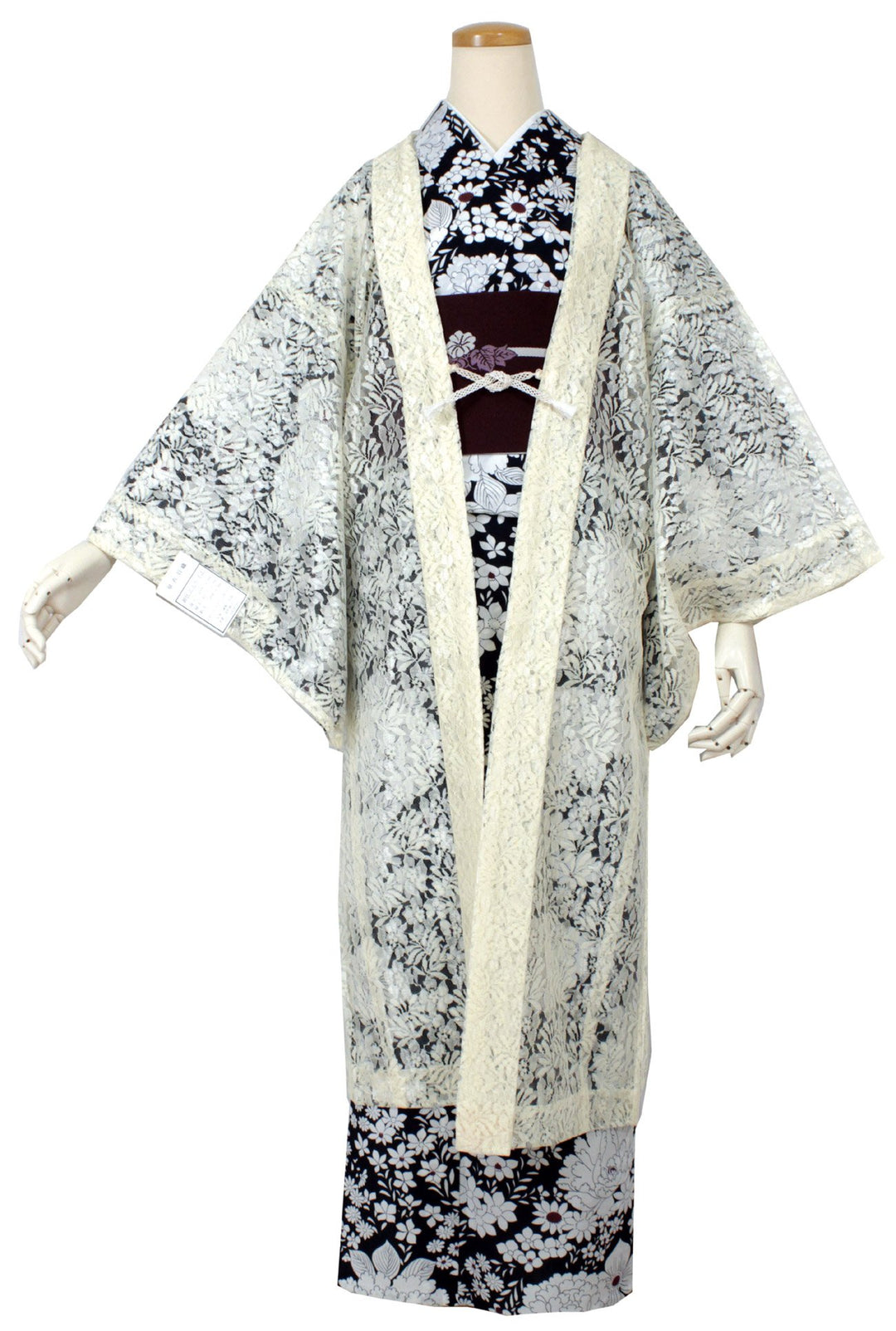 Women's Washable Japanese Kimono Jacket/Cardigan, Haori Coat-Lace