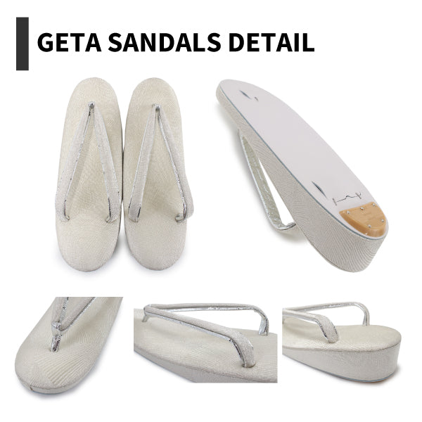 Women's zori sandals and bag set for TEA ceremony【Gold /Silver】