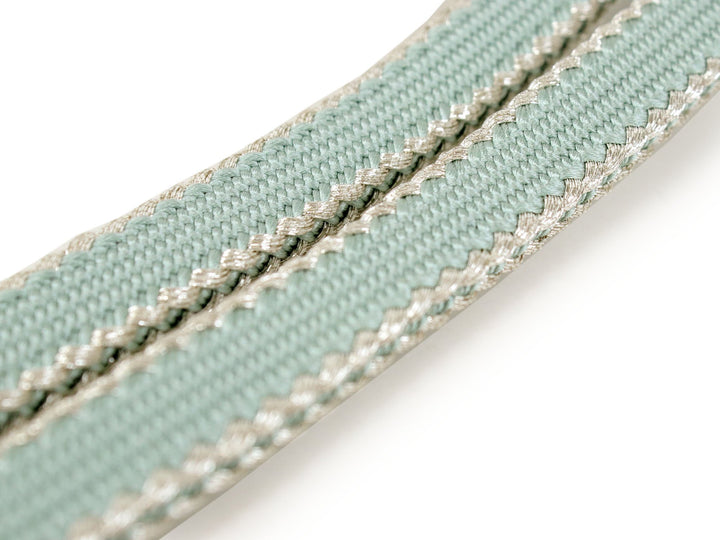 Silk Obijime Kimono Cord/ Kimono Accessory, Mint Green Silver