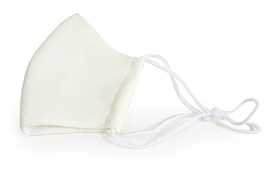 Reusable Easy Breathe Cotton Glitter Color Cloth Face Mask - Off White Medium