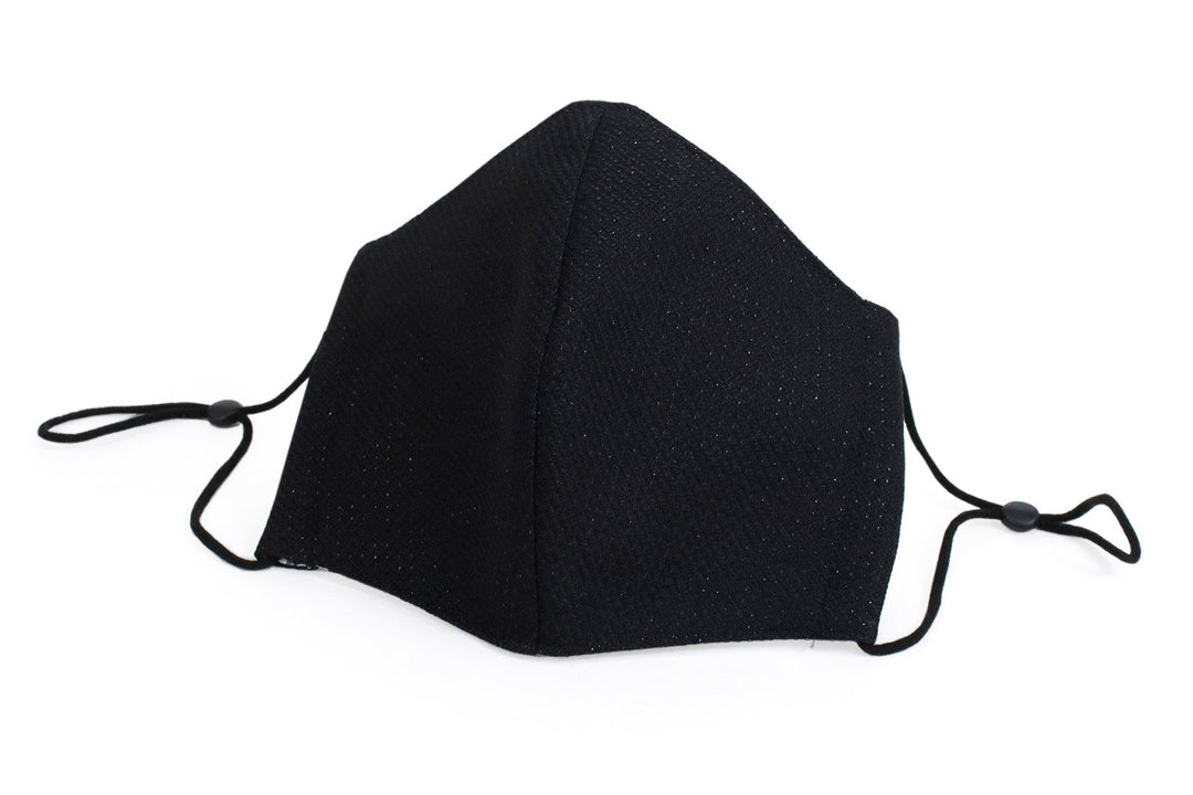 Reusable Easy Breathe Cotton Glitter Color Cloth Face Mask - Black