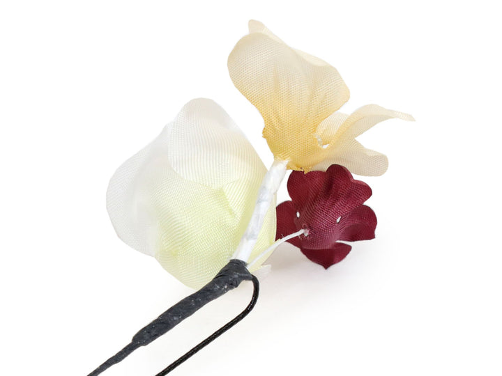 Japanese Kimono Hair Accessory Clip - U-pin 2 pcs Set Rose