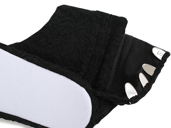 Womens Fleece Lace Japanese Kimono Tabi Socks Stretch 4 Kohaze 21.5 - 27.0cm White/Black