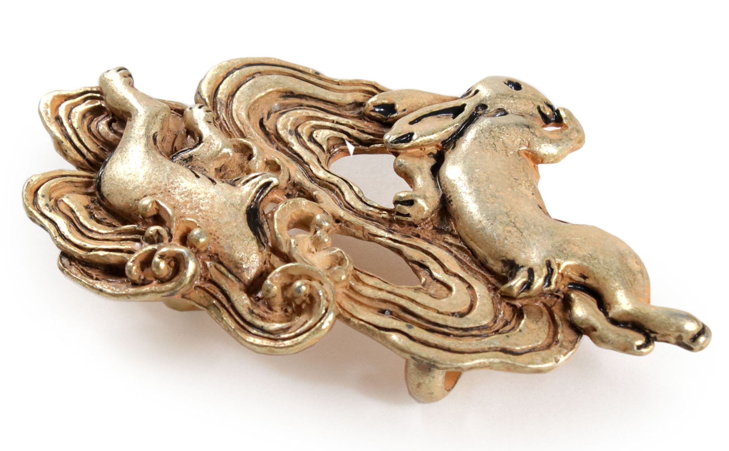 Obidome Sash Clip, Japanese Kimono Accessory -Animal Caricatures Rabbi ...