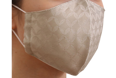 Reusable Washable Silk Face Mask Cloisonne Pattern - Gray